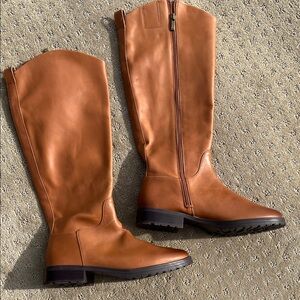 Nordstrom Tan Leather Riding Boots Size 8.5